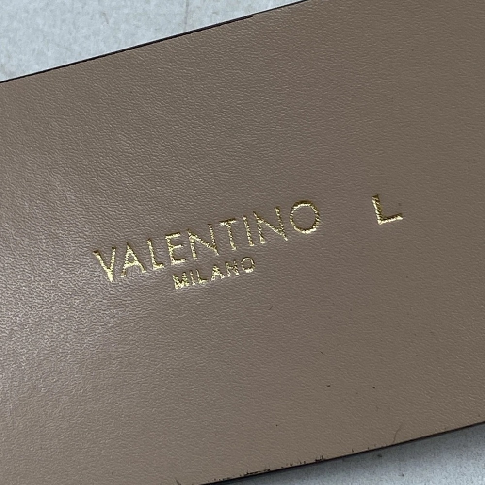Valentino Pink Leather V Logo Belt - Picture 6 of 7